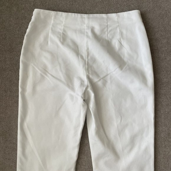 Chico's Pants Womens 00 (Size 2) White Cropped Stretch Side Zip Casual Summer - Picture 10 of 13